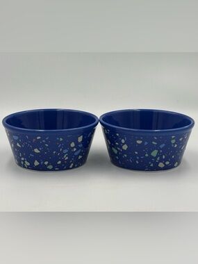 Bow Wow Meow “Swirl & Speckle” Small Pet Bowls- Set of 2 by Gibson